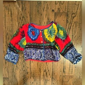 Dorothy schoelen platinum cropped colorful jacket vintage